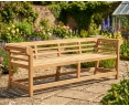 Teak Lutyens-Style Garden Bench, Low Back – 2.25m
