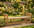 Lutyens-Style Teak Backless Bench - 1.95m