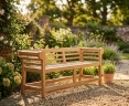 Teak Lutyens-Style Garden Bench, Low Back – 1.65m
