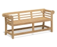 Teak Lutyens-Style Garden Bench, Low Back – 1.65m