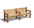 Balmoral Large Heavy-Duty Park Bench with 3 arms – 2.4m