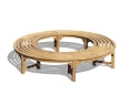 Saturn Teak Circular Tree Seat, Backless Tree Bench – 2.2m