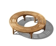 Saturn Teak Circular Tree Seat, Backless Tree Bench – 2.2m