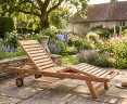 Luxury Sun Lounger, Teak