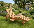 Luxury Sun Lounger, Teak