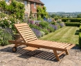 Wooden Sun Lounger, Reclining, Teak