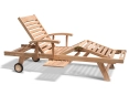 Luxury Teak Sun Lounger with arms