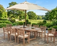 Brompton Extending 1.8 - 2.4m Table & 8 Yale Stacking Armchairs