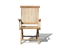 Brompton Foldable Garden Armchair, Teak wood