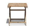 Rimini Folding Garden Table, Square, Teak – 0.7m