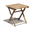 Rimini Folding Garden Table, Square, Teak – 0.7m