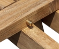 Rimini Folding Garden Table, Square, Teak – 0.7m