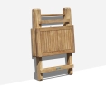 Rimini Folding Garden Table, Square, Teak – 0.7m