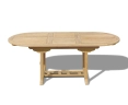 Brompton Single Leaf Extending Table and 6 Yale Teak Stacking Armchairs