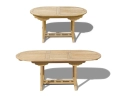 Brompton Single Leaf Extending Table and 6 Yale Teak Stacking Armchairs