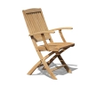 Brompton Extending 1.1 x 1.8 - 2.4m Table & 8 Bali Folding Chairs Set