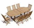 Brompton 1.2 x 1.8 - 2.4m Table & 8 Ashdown Folding Chairs