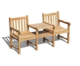 Windsor Vista Teak Companion Seat, Jack and Jill Bench