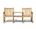 Windsor Vista Teak Companion Seat, Jack and Jill Bench