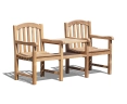 Clivedon Vista Teak Companion Seat, Jack and Jill Bench