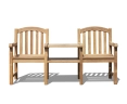 Clivedon Vista Teak Companion Seat, Jack and Jill Bench