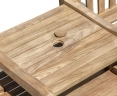 Clivedon Vista Teak Companion Seat, Jack and Jill Bench