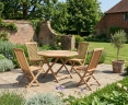 Suffolk Folding Octagonal Table 1.2m with 4 Ashdown Dining Chairs