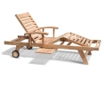 Luxury Teak Sun Lounger with arms