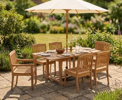 Hilgrove 6 Seater Rectangular Dining Table 1.5m, Side Chairs & Armchairs