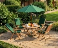 Suffolk Round 1.2m Table & 4 Cheltenham Reclining Chairs