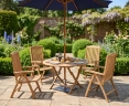 Suffolk Round 1.2m Table & 4 Cheltenham Reclining Chairs