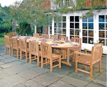 13 Piece Patio Set with Hilgrove Oval 4m Table, Side Chairs & Armchairs