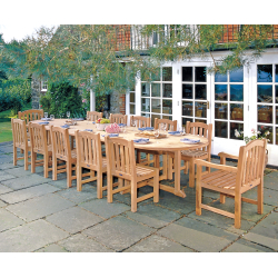 13 Piece Patio Set with Hilgrove Oval 4m Table, Side Chairs & Armchairs