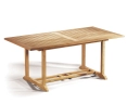 Hilgrove Rectangular Dining Table 1.8m & 6 Bali Folding Side Chairs