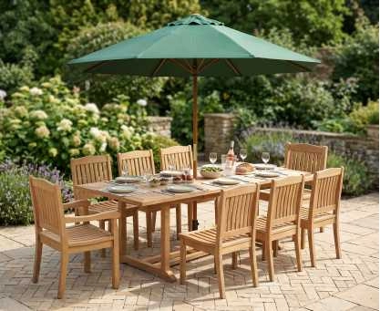 Hilgrove Rectangular Table 1.8m, Stacking Chairs & Armchairs, 8 Seater
