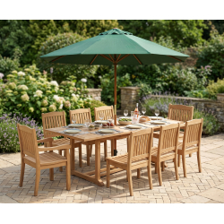 Hilgrove Rectangular Table 1.8m, Stacking Chairs & Armchairs, 8 Seater