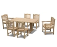 Cadogan 6 Seater Outdoor Table 1.8m, Ascot Side Chairs & Carver Chairs