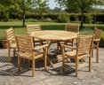 Suffolk Octagonal 1.5m Table & 6 Yale Stacking Chairs