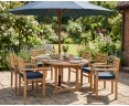 Brompton Bijou Extending 1.2 - 1.8m Table & 6 Yale Stacking Chairs Set
