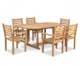 Brompton Bijou Extending 1.2 - 1.8m Table & 6 Yale Stacking Chairs Set