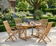 Brompton Bijou Extending 1.2 - 1.8m Table & 6 Ashdown Folding Chairs
