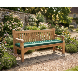 Balmoral 6ft Traditional Chunky Garden Bench, Teak Park Bench – 1.8m