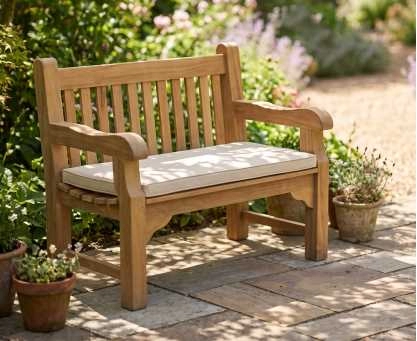 Balmoral 4ft Solid Teak Park Bench – 1.2m