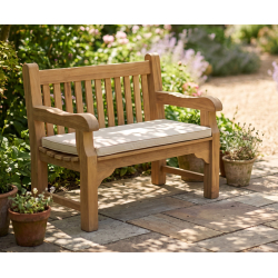 Balmoral 4ft Solid Teak Park Bench – 1.2m