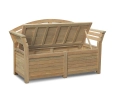 Teak Salisbury Garden Storage Bench with lid open