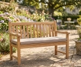 Windsor 2 Seater Teak Garden Bench, 4ft Park Bench – 1.2m