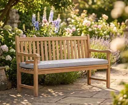 Windsor 4 Seater Teak Garden Bench, 6ft Park Bench – 1.8m