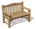 Slight above shot of Buckingham Teak Garden Bench - 1.2m