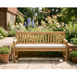 Windsor 3 Seater Teak Garden Bench, 5ft Park Bench – 1.5m