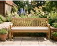 Windsor 3 Seater Teak Garden Bench, 5ft Park Bench – 1.5m